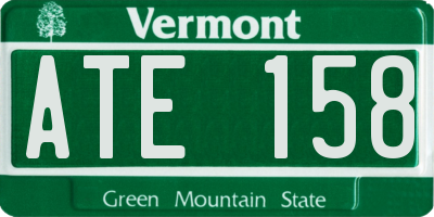 VT license plate ATE158