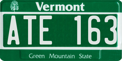 VT license plate ATE163
