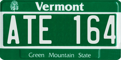VT license plate ATE164