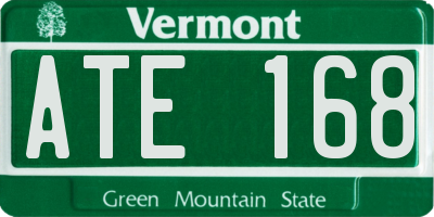 VT license plate ATE168