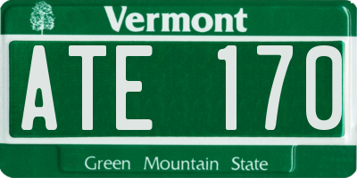 VT license plate ATE170