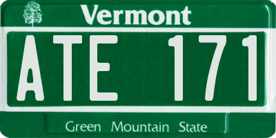 VT license plate ATE171
