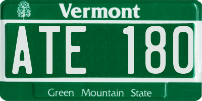 VT license plate ATE180