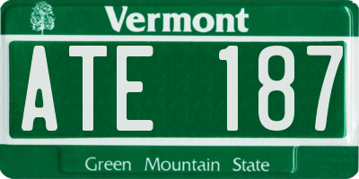 VT license plate ATE187