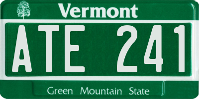 VT license plate ATE241