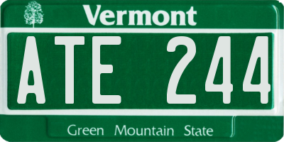 VT license plate ATE244