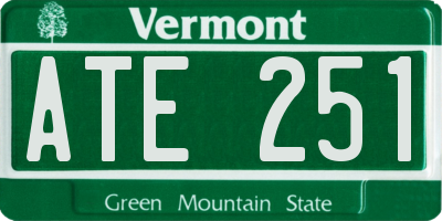 VT license plate ATE251