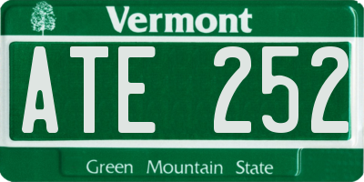 VT license plate ATE252