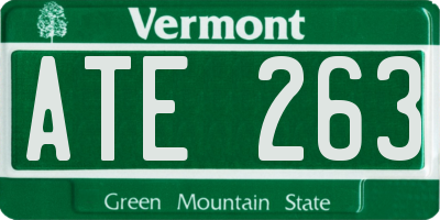 VT license plate ATE263