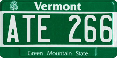 VT license plate ATE266