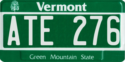 VT license plate ATE276