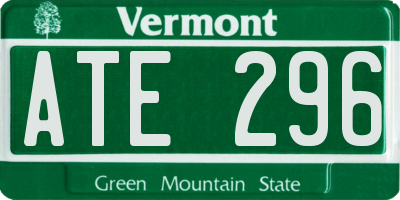VT license plate ATE296
