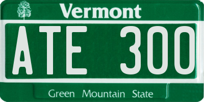 VT license plate ATE300