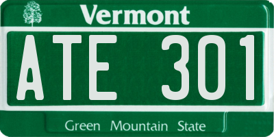 VT license plate ATE301