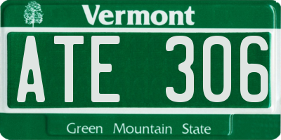 VT license plate ATE306