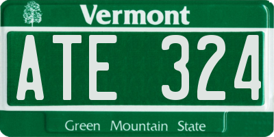 VT license plate ATE324