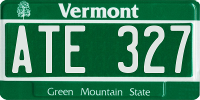 VT license plate ATE327