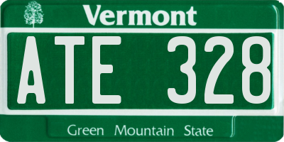 VT license plate ATE328
