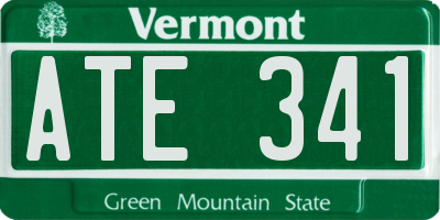 VT license plate ATE341