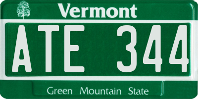 VT license plate ATE344