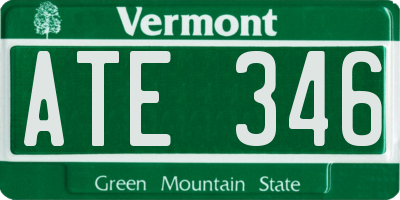 VT license plate ATE346
