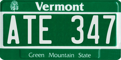 VT license plate ATE347