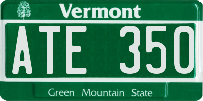 VT license plate ATE350