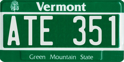 VT license plate ATE351