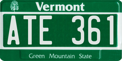 VT license plate ATE361