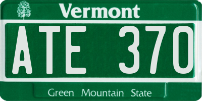 VT license plate ATE370