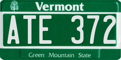 VT license plate ATE372