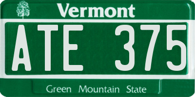 VT license plate ATE375
