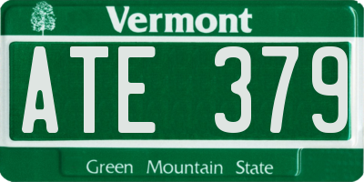 VT license plate ATE379