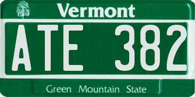 VT license plate ATE382