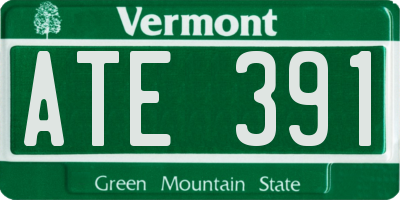 VT license plate ATE391