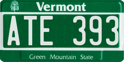 VT license plate ATE393