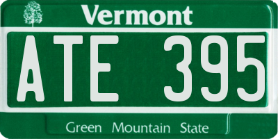 VT license plate ATE395