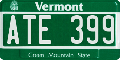 VT license plate ATE399