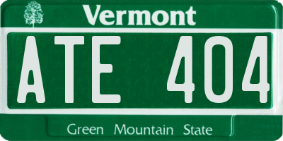 VT license plate ATE404