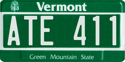 VT license plate ATE411