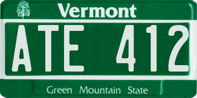 VT license plate ATE412