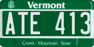 VT license plate ATE413