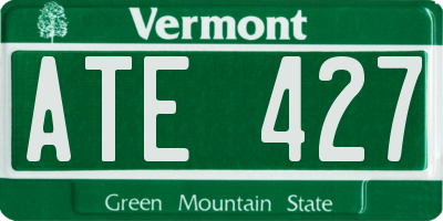 VT license plate ATE427