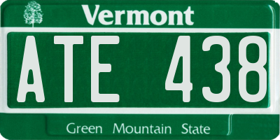 VT license plate ATE438