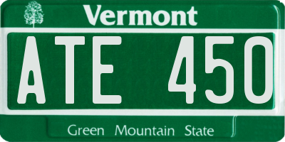 VT license plate ATE450