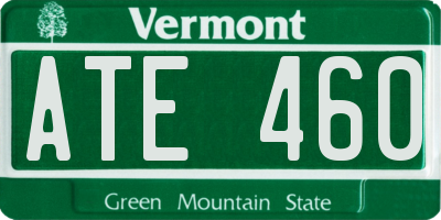 VT license plate ATE460