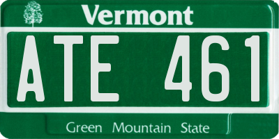 VT license plate ATE461