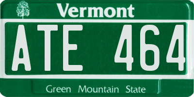 VT license plate ATE464
