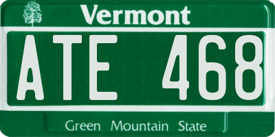 VT license plate ATE468