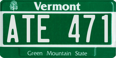 VT license plate ATE471